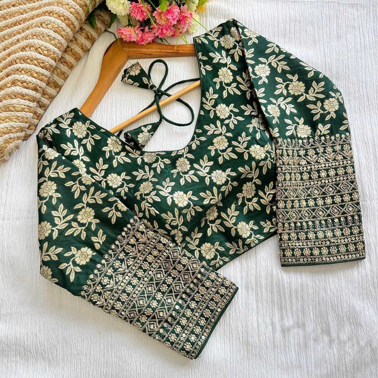 YNF DOLA SILK RFF 12 BLOUSE WHOLESALE SEQUENCE EMBROIDERY BLOUSE MANUFACTURER